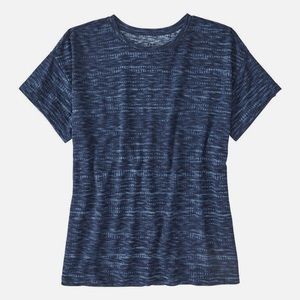 Title Nine Ravine Short Sleeve Midnight Blue Crewneck Tee Size M Golf Tennis